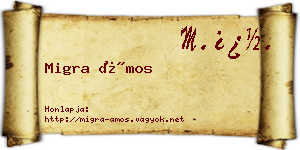 Migra Ámos névjegykártya